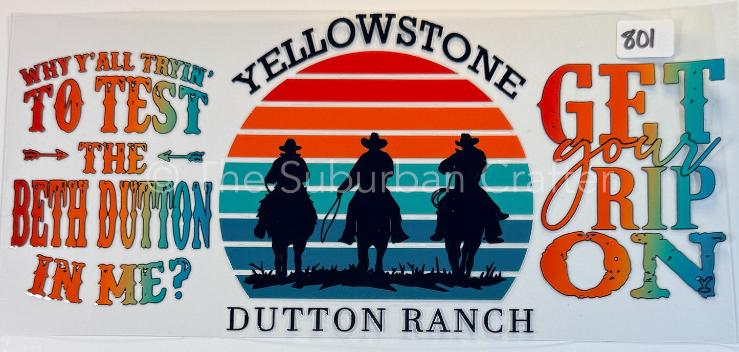 UV DTF Yellowstone