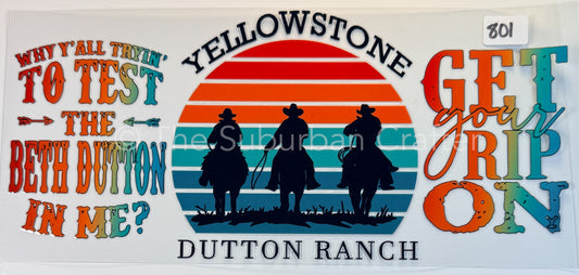 UV DTF Yellowstone