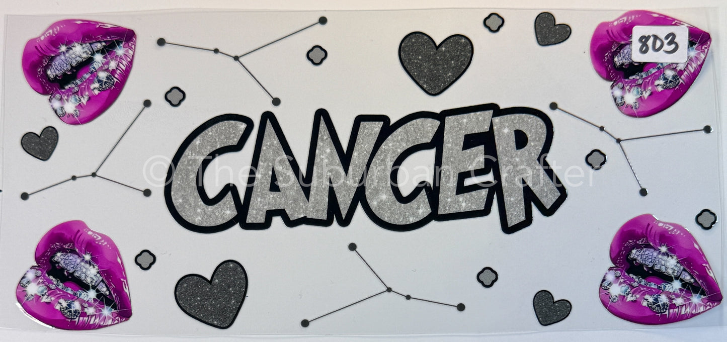 UV DTF Blingy Cancer