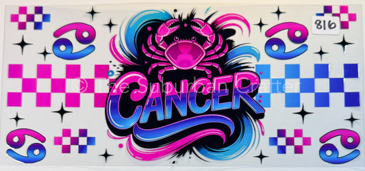 UV DTF Colorful Cancer