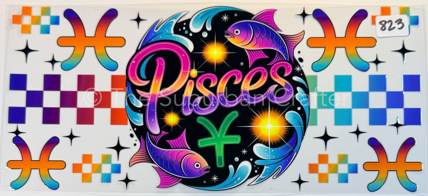 UV DTF Colorful Pisces